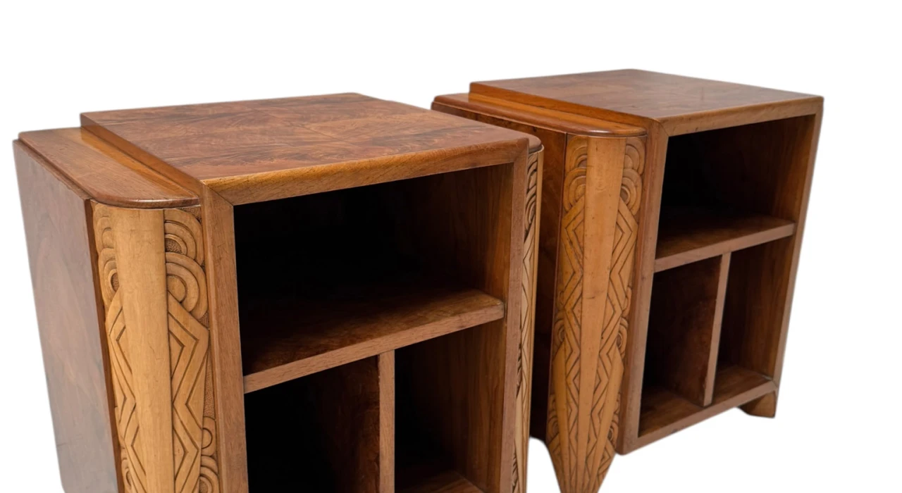 Two Art Deco Cabinets or Bed Side Tables, 1930s